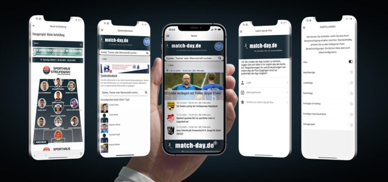 Moderner und funktionsreicher: Die neue match-day.de-App ist da
